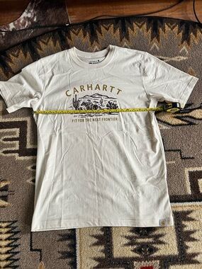 New Carhartt White Short-Sleeve Graphic Tee with Desert Logo, Med